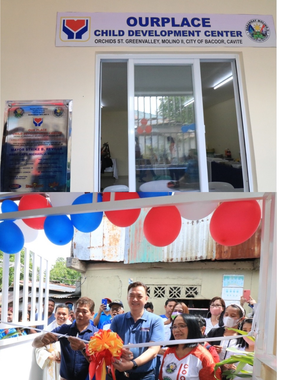 Dinaluhan at pinangunahan ng ating 24/7 Mayor Strike Revilla ang Blessing of Steel Gates and Blessing of New Child Development Center sa Green Valley, Molino 2.