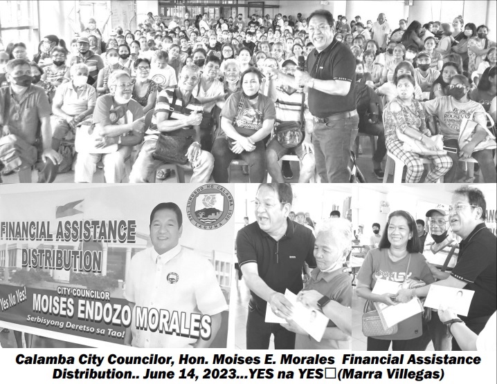 Calamba City Councilor, Hon. Moises E. Morales Financial Assista