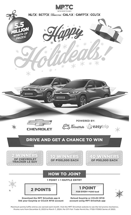 MPTC’s 2024 Happy Holideals: Over P5 Million Worth of Prizes Await Lucky Motorists!