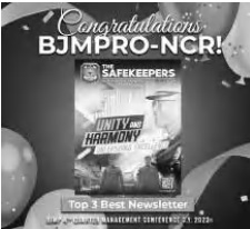 BJMPRO-NCR “THE SAFE KEEPRS” IS TOP 3 BEST NEWSLETTER
