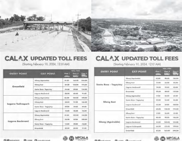CALAX Silang (Aguinaldo) Interchange Toll Collection Starts Feb 10, 2024